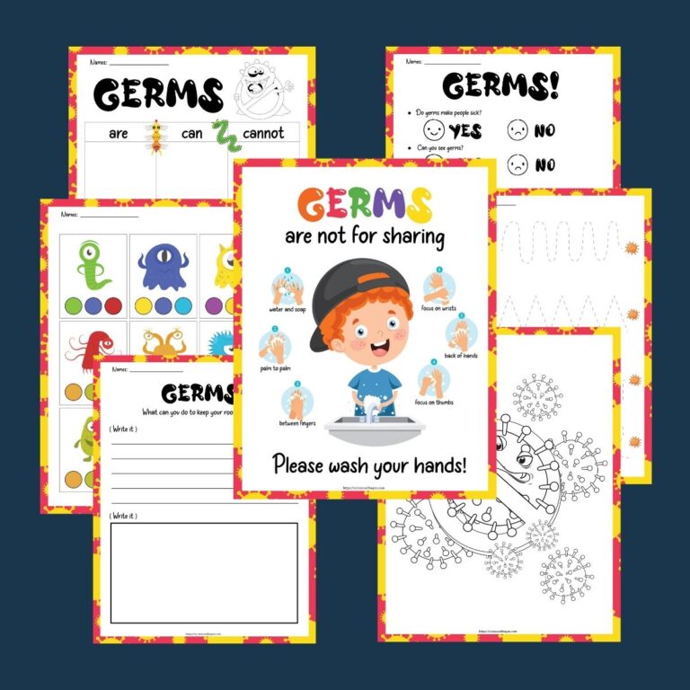 Germ Activity For Kids | Free Printable | Science With Ayan