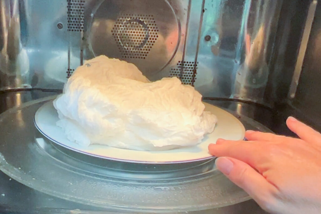 ivory soap fluffed up in the microwave